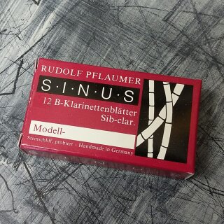 PFLAUMER Sinus Modell D Bl&auml;tter f&uuml;r deutsche Klarinette (12er Packung)