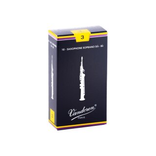 VANDOREN Traditional Bl&auml;tter f&uuml;r Sopransaxophon (10er Packung) 3,0