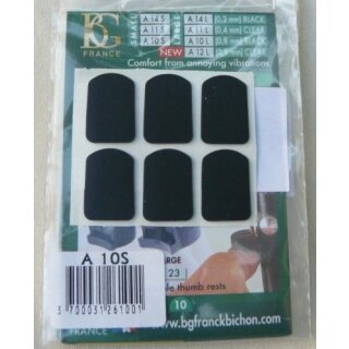 BG Bissplatte A10S f&uuml;r Klarinette/Saxophon 0,8mm klein schwarz (Packung zu 6 St&uuml;ck)