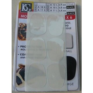 BG Bissplatte A11L f&uuml;r Klarinette/Saxophon 0,4mm gro&szlig; transparent (Packung zu 6 St&uuml;ck)