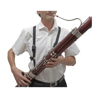 BG B10 Schultergurt/Rucksackgurt f&uuml;r Fagott, mit Metallhaken, Gr&ouml;&szlig;e: Herren