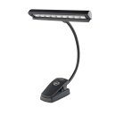 K&M 12249 Notenpultleuchte &raquo;Orchestra Light Eos&laquo; - schwarz 9 LED, inkl. Netzteil