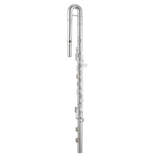 JUPITER Bassquerfl&ouml;te JBF1000, gebogenes Kopfst&uuml;ck, E-Mechanik, versilbert