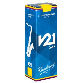 VANDOREN V21 Bl&auml;tter f&uuml;r Tenorsaxophon (5er Packung)