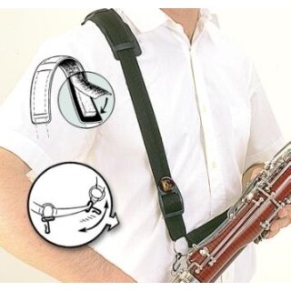 BG B02 Schultergurt f&uuml;r Fagott, Diagonalgurt mit 2 Metallhaken, large