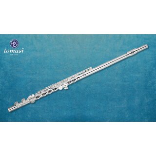 TOMASI Querfl&ouml;te TFL-09L-SI versilbert Ringklappen E-Mechanik Vollsilbermundplatte