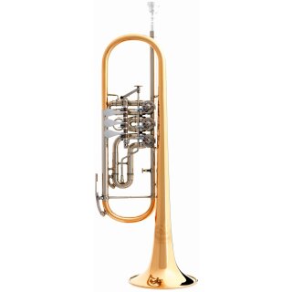 B&S B-Trompete 3005/3 WTR 140er GM Schallst&uuml;ck, Drehventile, Trigger, Neusilbergarnitur